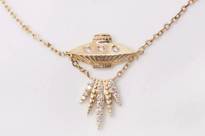 Sofia Zakia Necklaces Diamond Tender Abduction UFO Necklace