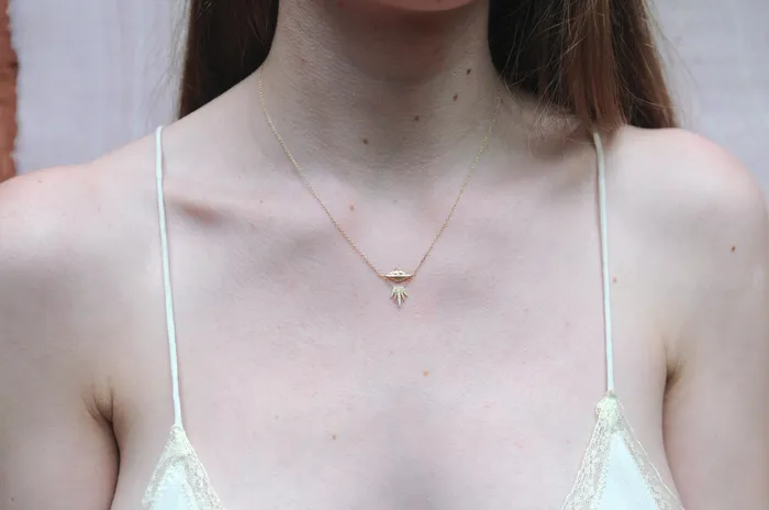 Sofia Zakia Necklaces Diamond Tender Abduction UFO Necklace