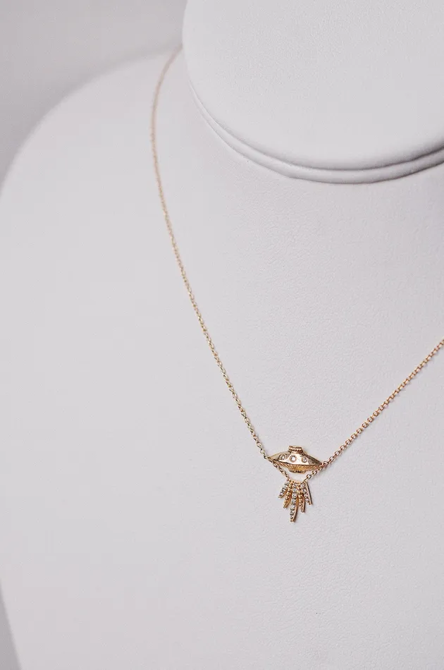 Sofia Zakia Necklaces Diamond Tender Abduction UFO Necklace