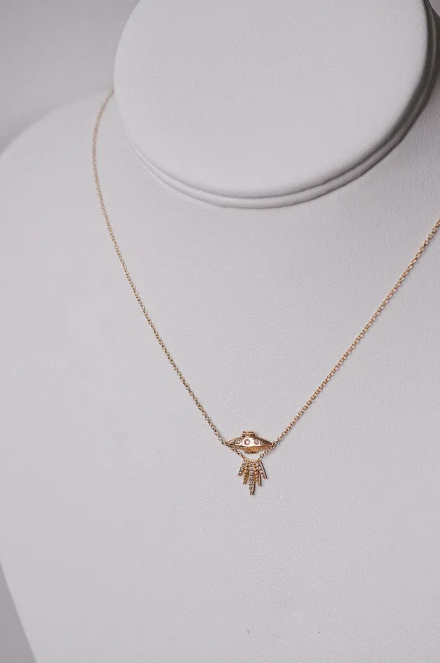 Sofia Zakia Necklaces Diamond Tender Abduction UFO Necklace
