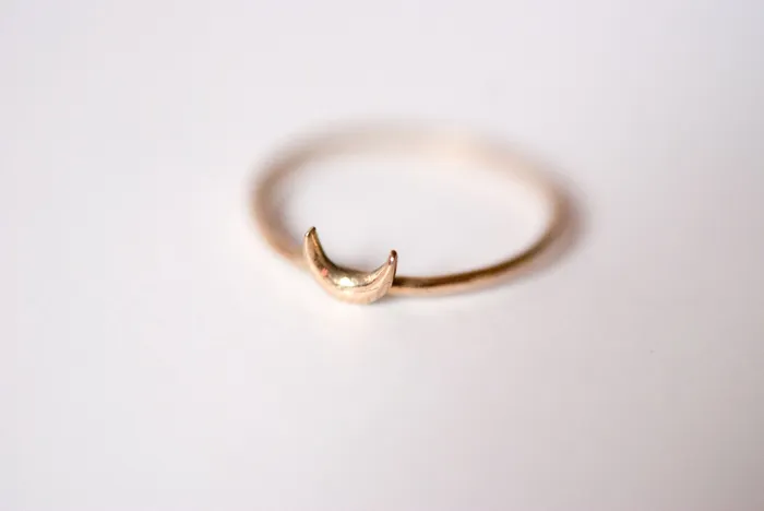 Sofia Zakia Rings Crescent Moon Ring ReadytoShip