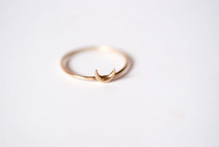 Sofia Zakia Rings Crescent Moon Ring ReadytoShip