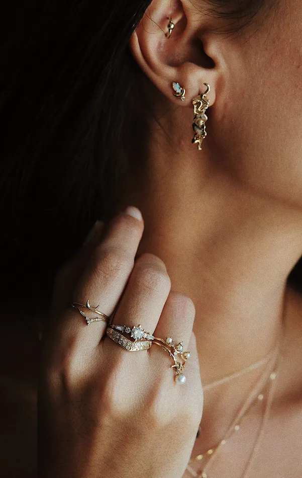 Sofia Zakia Rings Crescent Moon Ring ReadytoShip