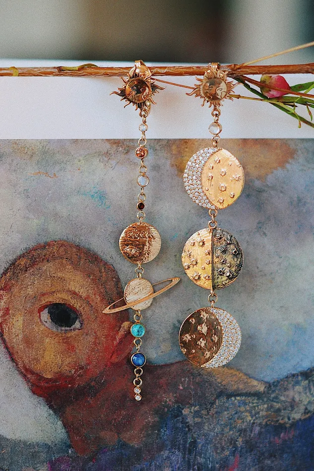 Sofia Zakia Supreme Moon Phase Earring Earrings