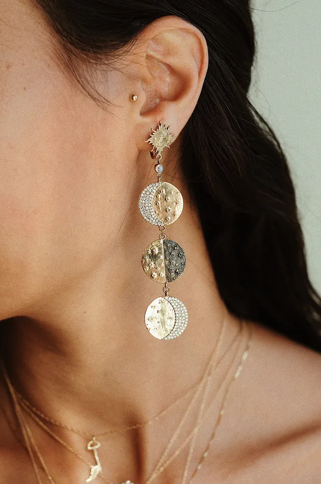 Sofia Zakia Supreme Moon Phase Earring Earrings