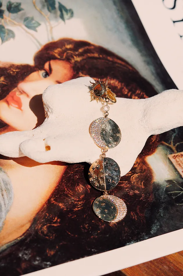 Sofia Zakia Supreme Moon Phase Earring Earrings