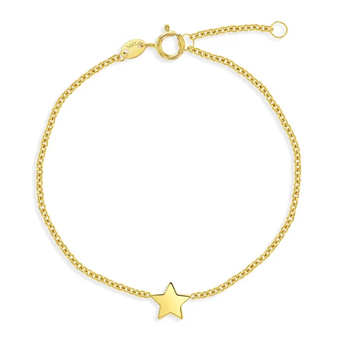 Teen Bracelets Bracelets 14k Gold 65 75 Polished Star Kids Teen Bracelet