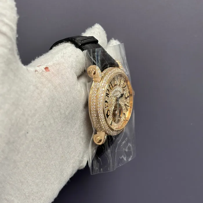 Watches Happy Jewelers Franck Muller Round 44mm Pave Dial Watch Ref 7008 T D CD Watches Happy Jewelers Franck Muller Round 44mm Pave Dial Watch Ref 7008 T D CD
