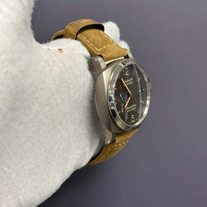 Watches happy jewelers Panerai Luminor 44mm Black Dial Watch Ref PAM01351