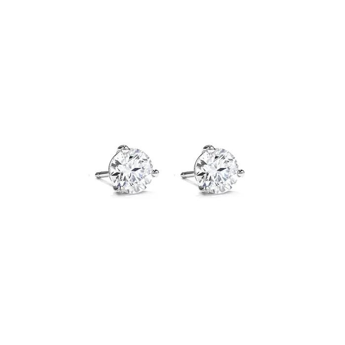3 Prong Diamond Stud Earrings CH Collection Earrings