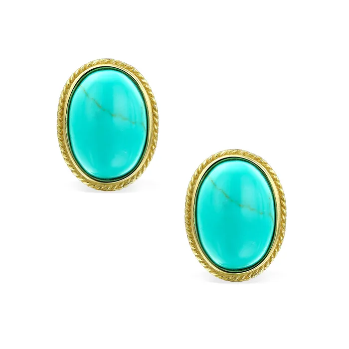 7CT Oval Cabochon Gemstones 14K Gold Plated Sterling Silver ClipOn Earrings BlingJewelry Wholesale Earrings 7CT Oval Cabochon Gemstones 14K Gold Plated Sterling Silver ClipOn Earrings BlingJewelry Wholesale Earrings