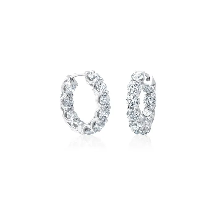 A Link Earrings A Link Diamond Hoop Earrings