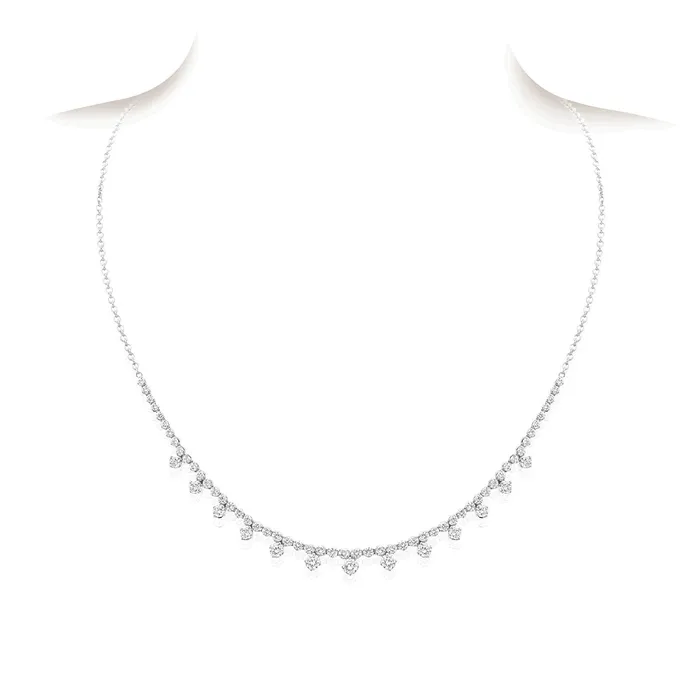 A Link Necklaces A Link 18K White Gold Diamond Necklace