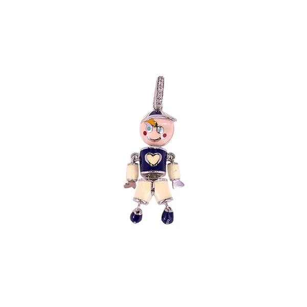 Aaron Basha PreStyled Sets Aaron Basha 18K White Gold Doll Pendant