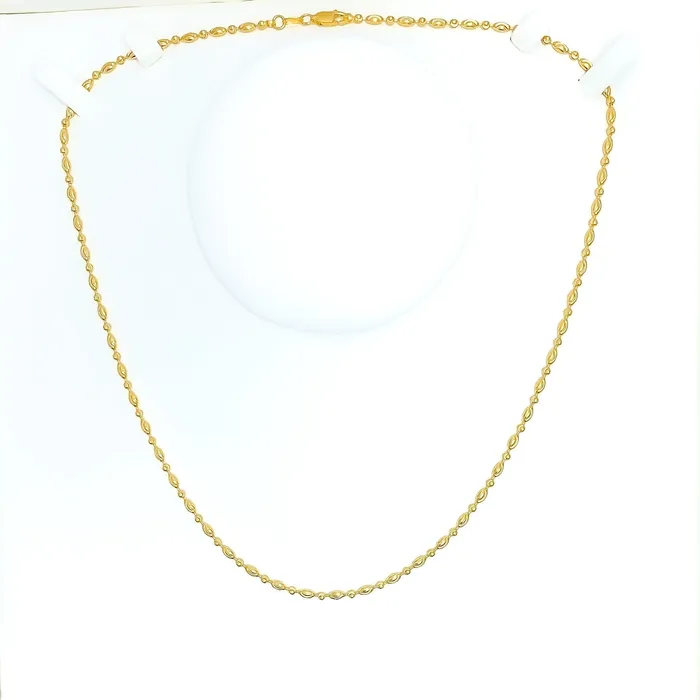 Andaaz Jewelers Alternating Wavy 22k Gold Chain 20 PreStyled Sets
