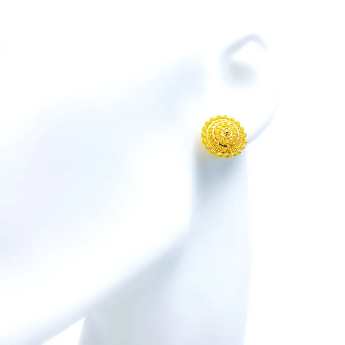 Andaaz Jewelers Beaded Dome 22k Gold Earrings Earrings