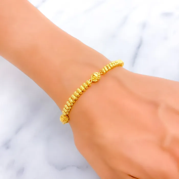 Andaaz Jewelers Bracelets Captivating Iridescent 22k Gold Beaded Bracelet