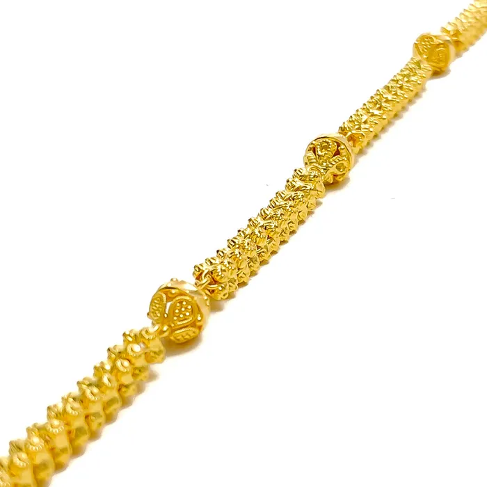 Andaaz Jewelers Bracelets Captivating Iridescent 22k Gold Beaded Bracelet