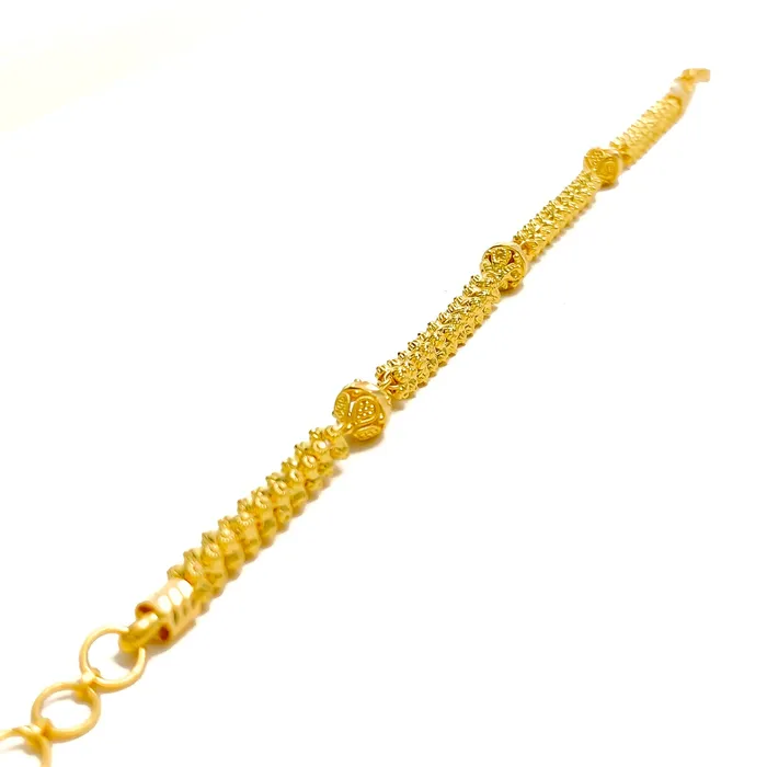 Andaaz Jewelers Bracelets Captivating Iridescent 22k Gold Beaded Bracelet
