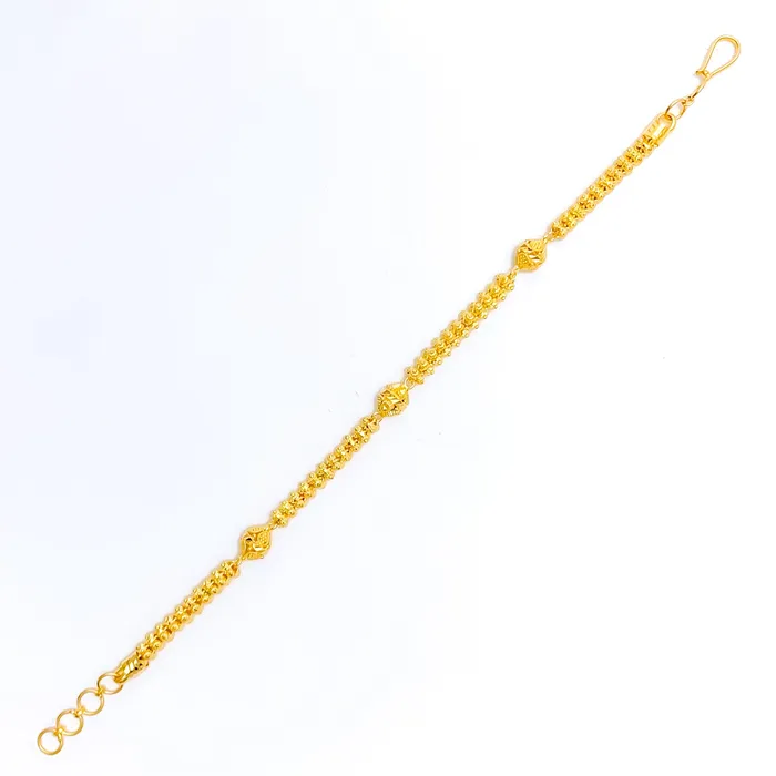 Andaaz Jewelers Bracelets Captivating Iridescent 22k Gold Beaded Bracelet