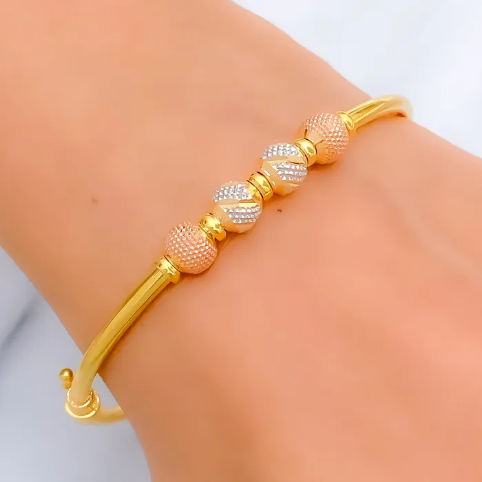 Andaaz Jewelers Bracelets Noble Classy Vibrant 22k Gold Bangle Bracelet