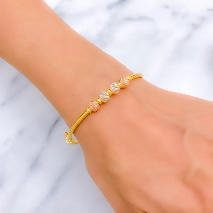 Andaaz Jewelers Bracelets Noble Classy Vibrant 22k Gold Bangle Bracelet