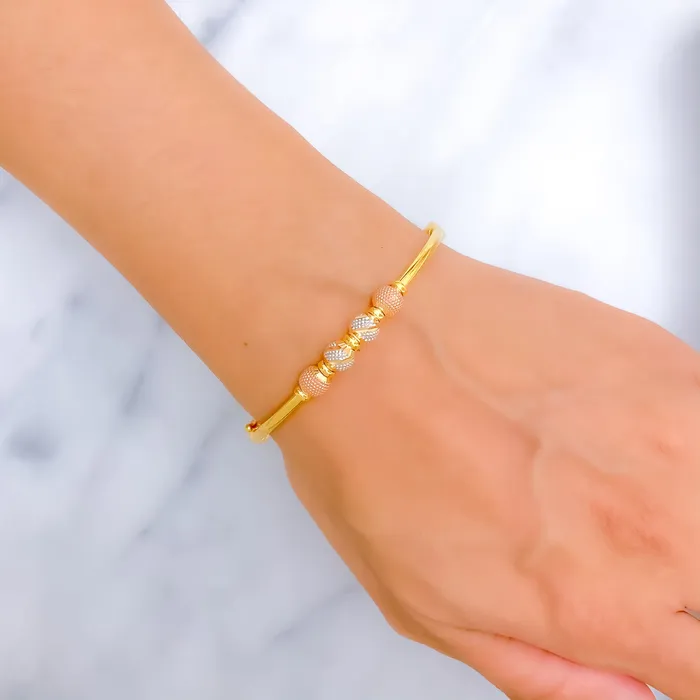 Andaaz Jewelers Bracelets Noble Classy Vibrant 22k Gold Bangle Bracelet