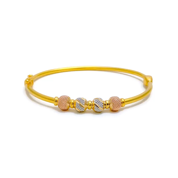 Andaaz Jewelers Bracelets Noble Classy Vibrant 22k Gold Bangle Bracelet