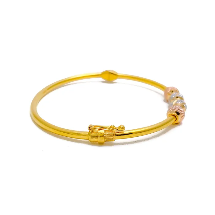 Andaaz Jewelers Bracelets Noble Classy Vibrant 22k Gold Bangle Bracelet