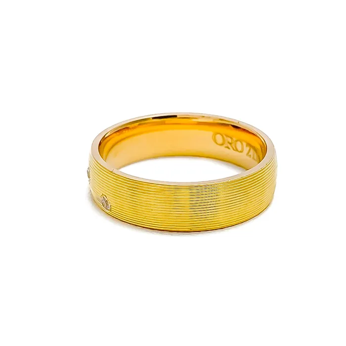 Andaaz Jewelers Effortless Everyday 21k Gold CZ Band Rings