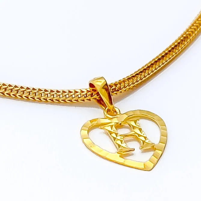 Andaaz Jewelers H 22k Gold Letter Pendant PreStyled Sets