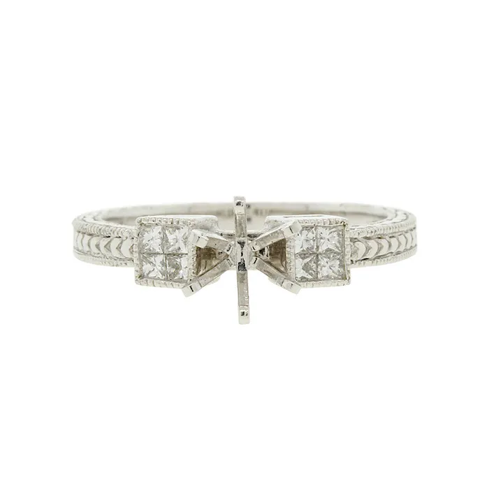 Andaaz Jewelers PreStyled Sets Fourdiamond 18k White Gold Setting