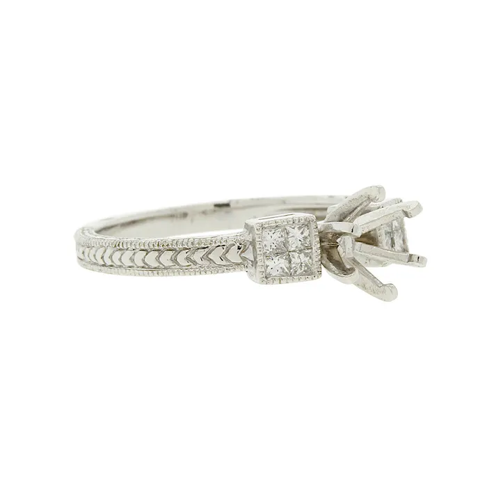 Andaaz Jewelers PreStyled Sets Fourdiamond 18k White Gold Setting