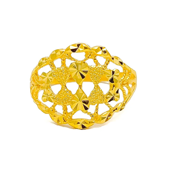 Andaaz Jewelers Rings Charming Intricate 22k Gold Ring