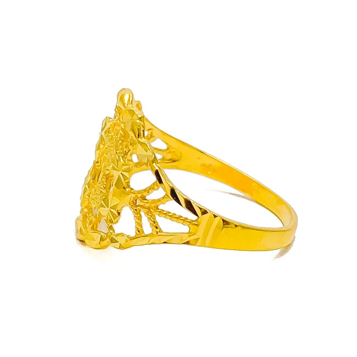 Andaaz Jewelers Rings Charming Intricate 22k Gold Ring
