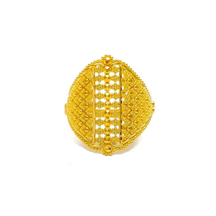 Andaaz Jewelers Rings Elevated Oval 22K Gold Ring