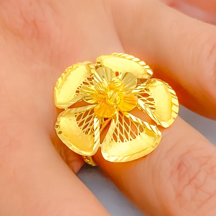 Andaaz Jewelers Rings Palatial Refined 22k Gold Ring