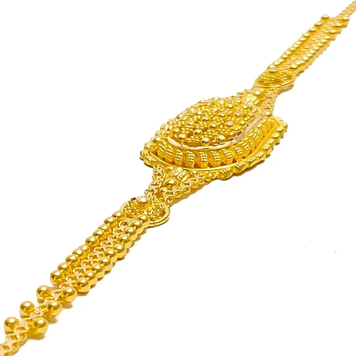 Andaaz Jewelers Vibrant Textured 22k Gold Bracelet Bracelets