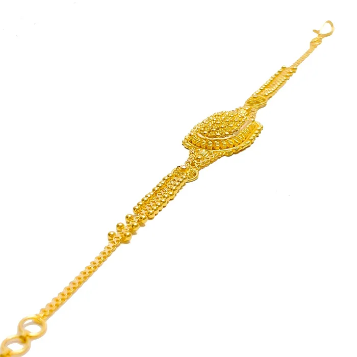Andaaz Jewelers Vibrant Textured 22k Gold Bracelet Bracelets