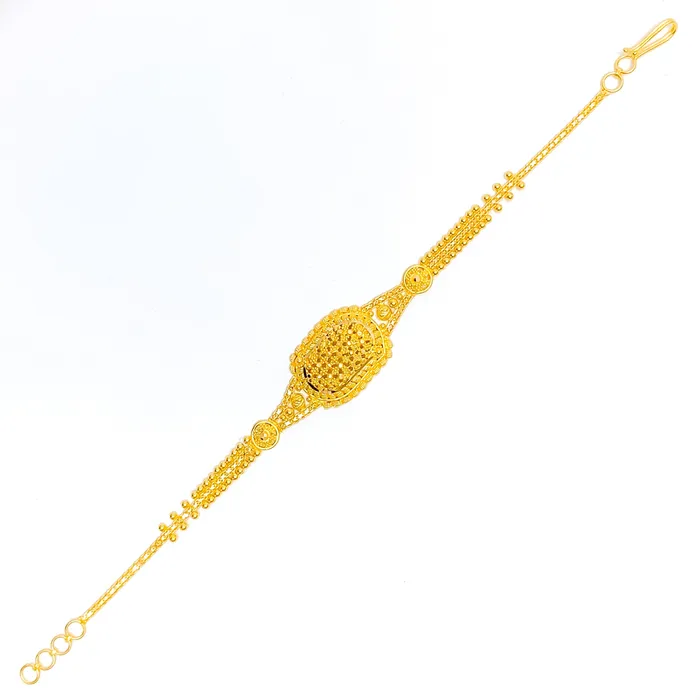 Andaaz Jewelers Vibrant Textured 22k Gold Bracelet Bracelets