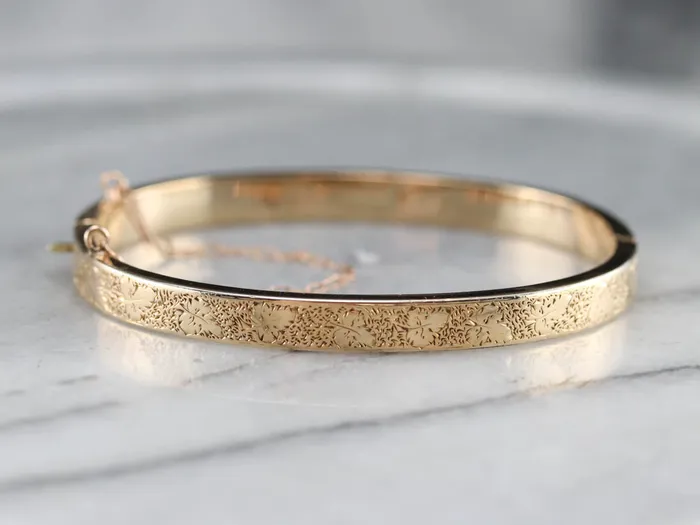 Antique Etched Gold Bangle Bracelet Market Square Jewelers Bracelets Antique Etched Gold Bangle Bracelet Market Square Jewelers Bracelets