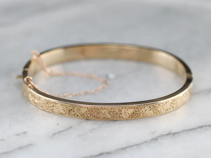 Antique Etched Gold Bangle Bracelet Market Square Jewelers Bracelets Antique Etched Gold Bangle Bracelet Market Square Jewelers Bracelets