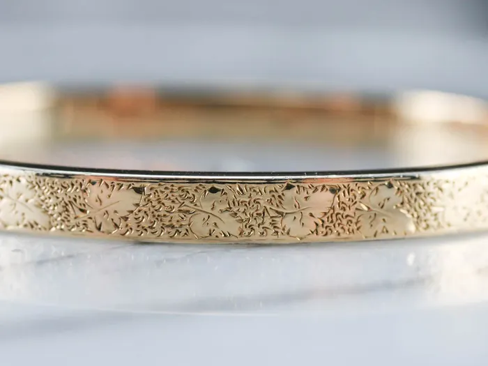 Antique Etched Gold Bangle Bracelet Market Square Jewelers Bracelets Antique Etched Gold Bangle Bracelet Market Square Jewelers Bracelets