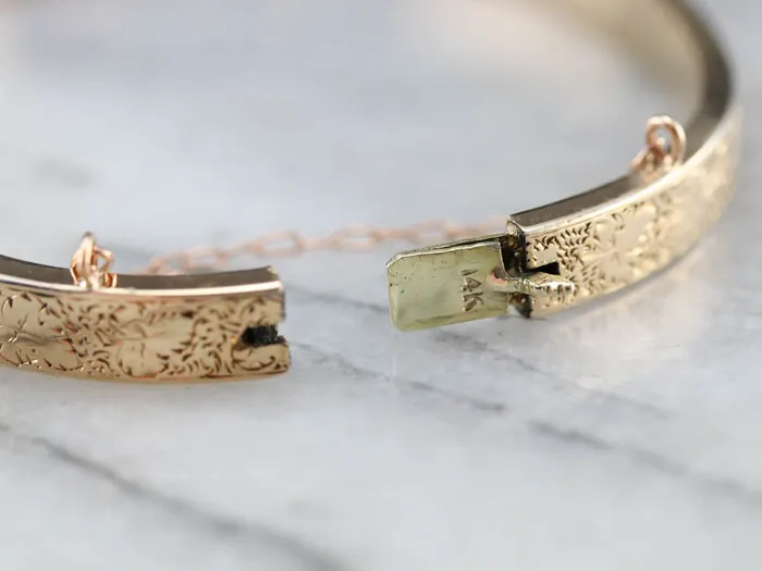 Antique Etched Gold Bangle Bracelet Market Square Jewelers Bracelets Antique Etched Gold Bangle Bracelet Market Square Jewelers Bracelets
