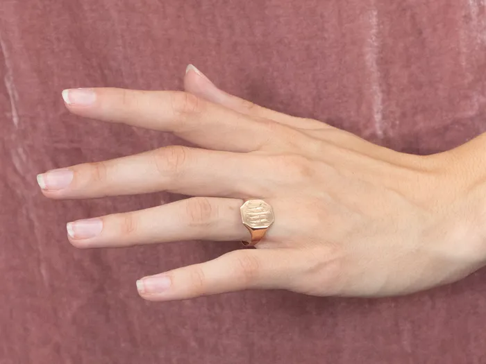 Antique Monogram Octagonal Gold Signet Ring Market Square Jewelers Rings Antique Monogram Octagonal Gold Signet Ring Market Square Jewelers Rings