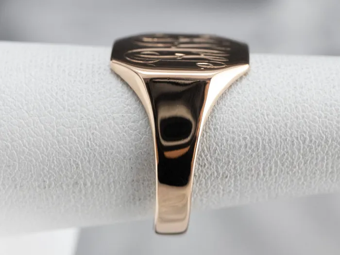 Antique Monogram Octagonal Gold Signet Ring Market Square Jewelers Rings Antique Monogram Octagonal Gold Signet Ring Market Square Jewelers Rings