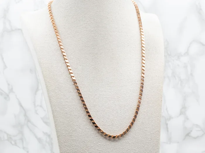 Antique Rose Gold Fancy Link Chain Market Square Jewelers Necklaces