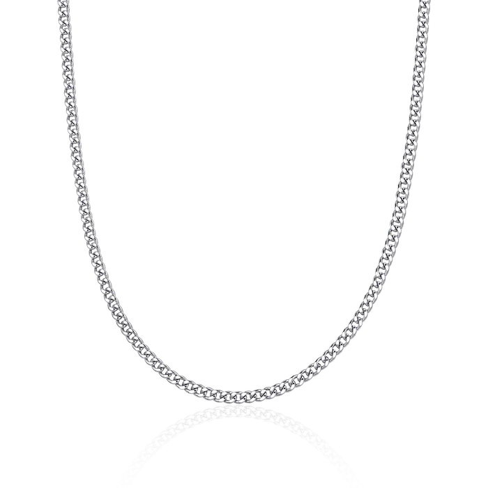 aporro 8mm Miami Micro Cuban Curb Chain White Gold Necklaces