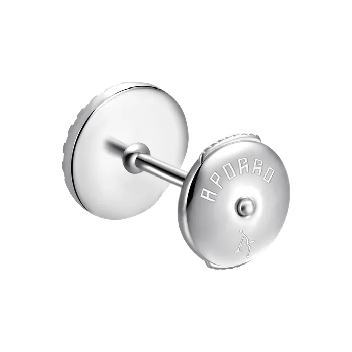 aporro Earrings Baguette Mix Round Cut Halo Stud Earrings Pair