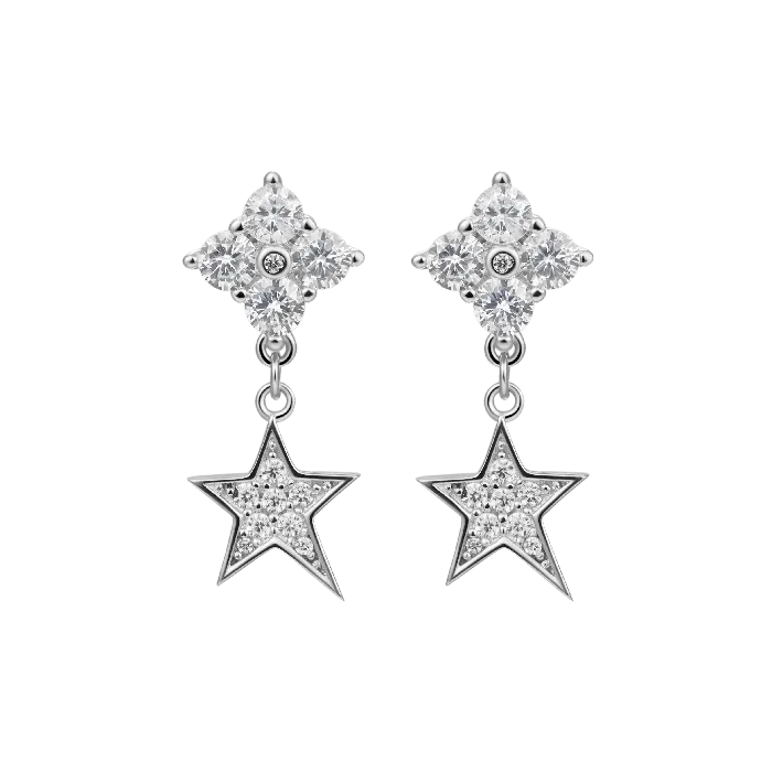 aporro Earrings Star Drop Earring